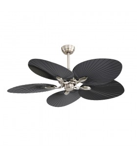 Ventilador de Techo CHAW Níquel DC 24W 2950Lm 5 Aspas Negro CCT