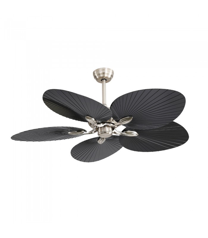 Ventilador de Techo CHAW Níquel DC 24W 2950Lm 5 Aspas Negro CCT