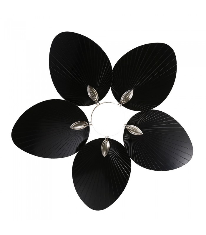 Ventilador de Techo CHAW Níquel DC 24W 2950Lm 5 Aspas Negro CCT