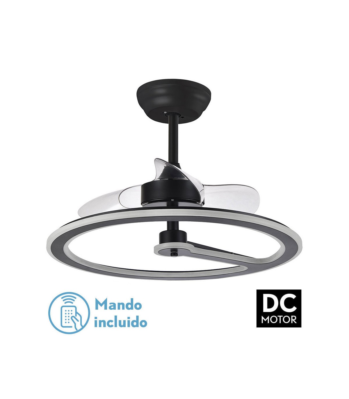 Ventilador Chom Negro DC 110W 9350Lm 3 Aspas CCT