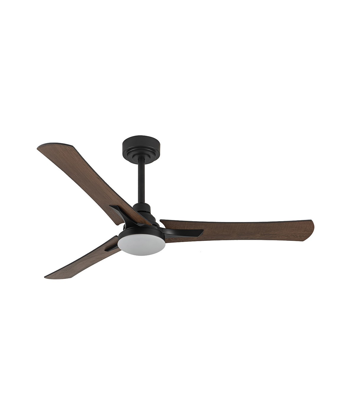 Ventilador Coro Negro DC 22W 2180Lm 3 Aspas Roble/Haya CCT