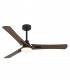 Ventilador Coro Negro DC 22W 2180Lm 3 Aspas Roble/Haya CCT