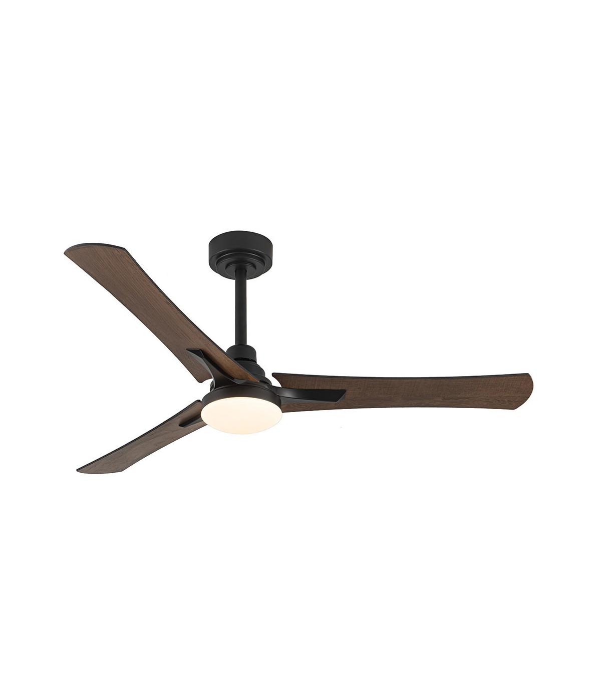 Ventilador Coro Negro DC 22W 2180Lm 3 Aspas Roble/Haya CCT