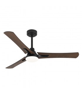 Ventilador Coro Negro DC 22W 2180Lm 3 Aspas Roble/Haya CCT
