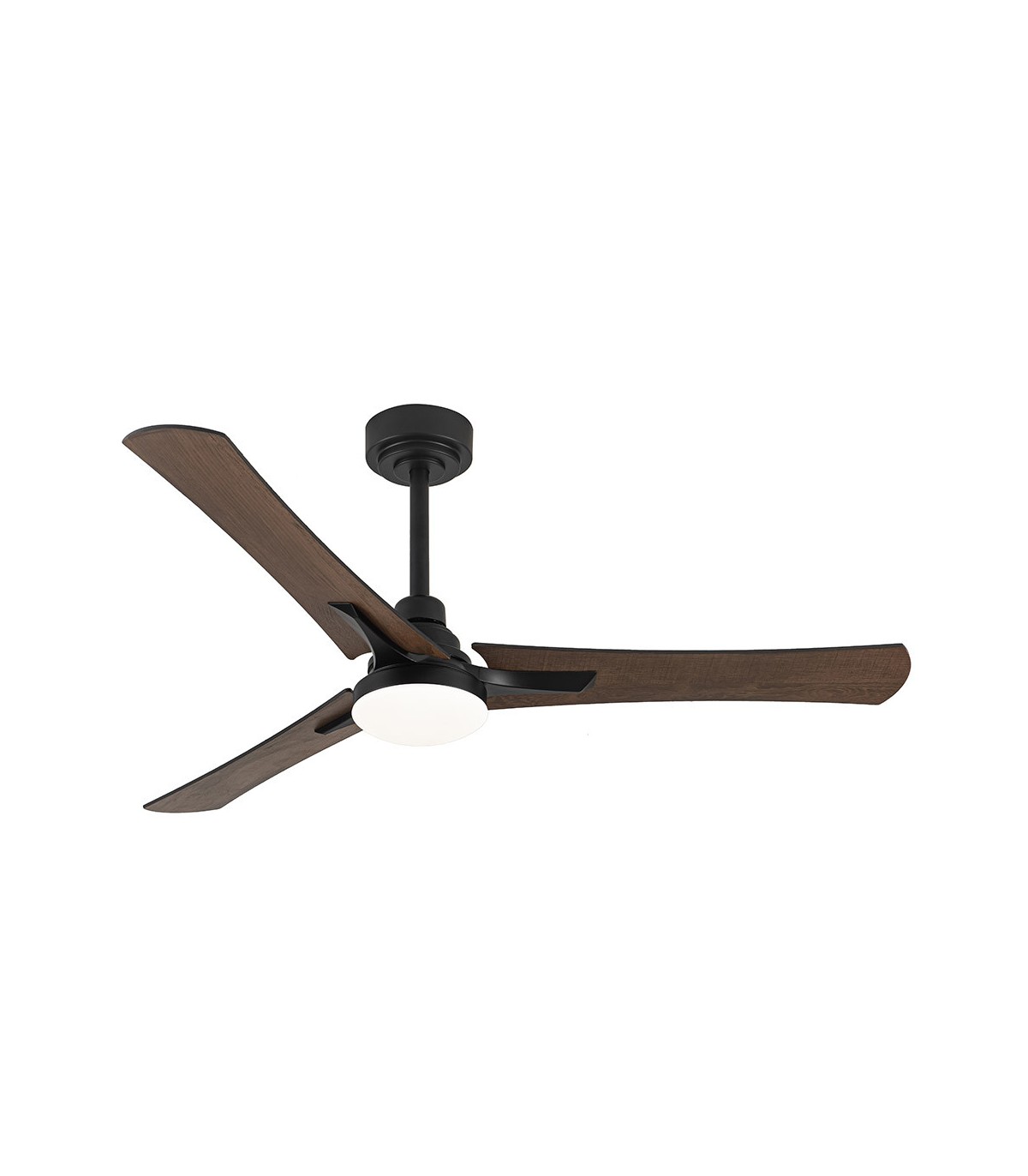 Ventilador Coro Negro DC 22W 2180Lm 3 Aspas Roble/Haya CCT