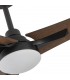 Ventilador Coro Negro DC 22W 2180Lm 3 Aspas Roble/Haya CCT