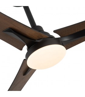 Ventilador Coro Negro DC 22W 2180Lm 3 Aspas Roble/Haya CCT