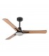 Ventilador Coro Negro DC 22W 2180Lm 3 Aspas Roble/Haya CCT