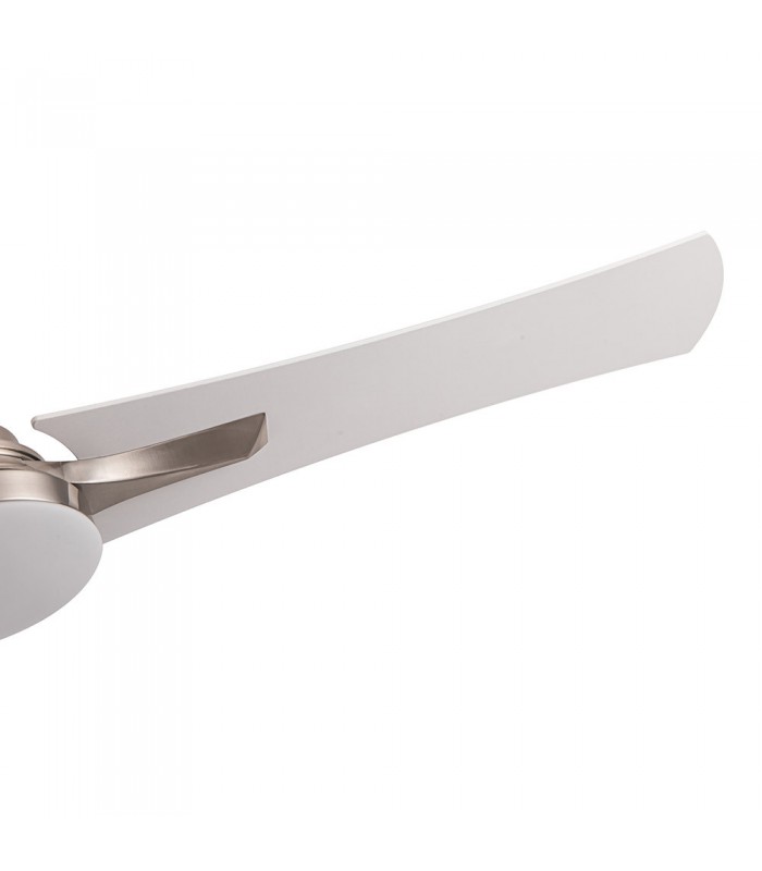 Ventilador Coro Níquel DC 22W 2180Lm 3 Aspas Blanco/Haya CCT