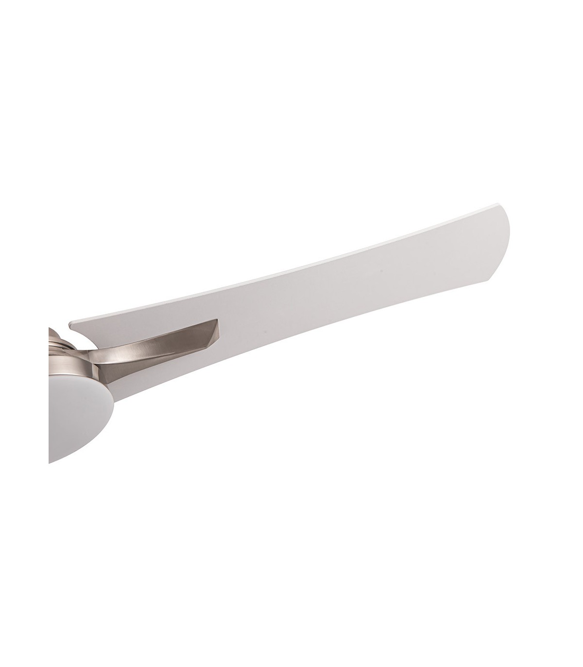 Ventilador Coro Níquel DC 22W 2180Lm 3 Aspas Blanco/Haya CCT