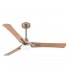 Ventilador Coro Níquel DC 22W 2180Lm 3 Aspas Blanco/Haya CCT
