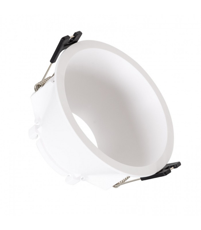 Aro Empotrable Fijo Recuado Redondo Cúpula Blanco