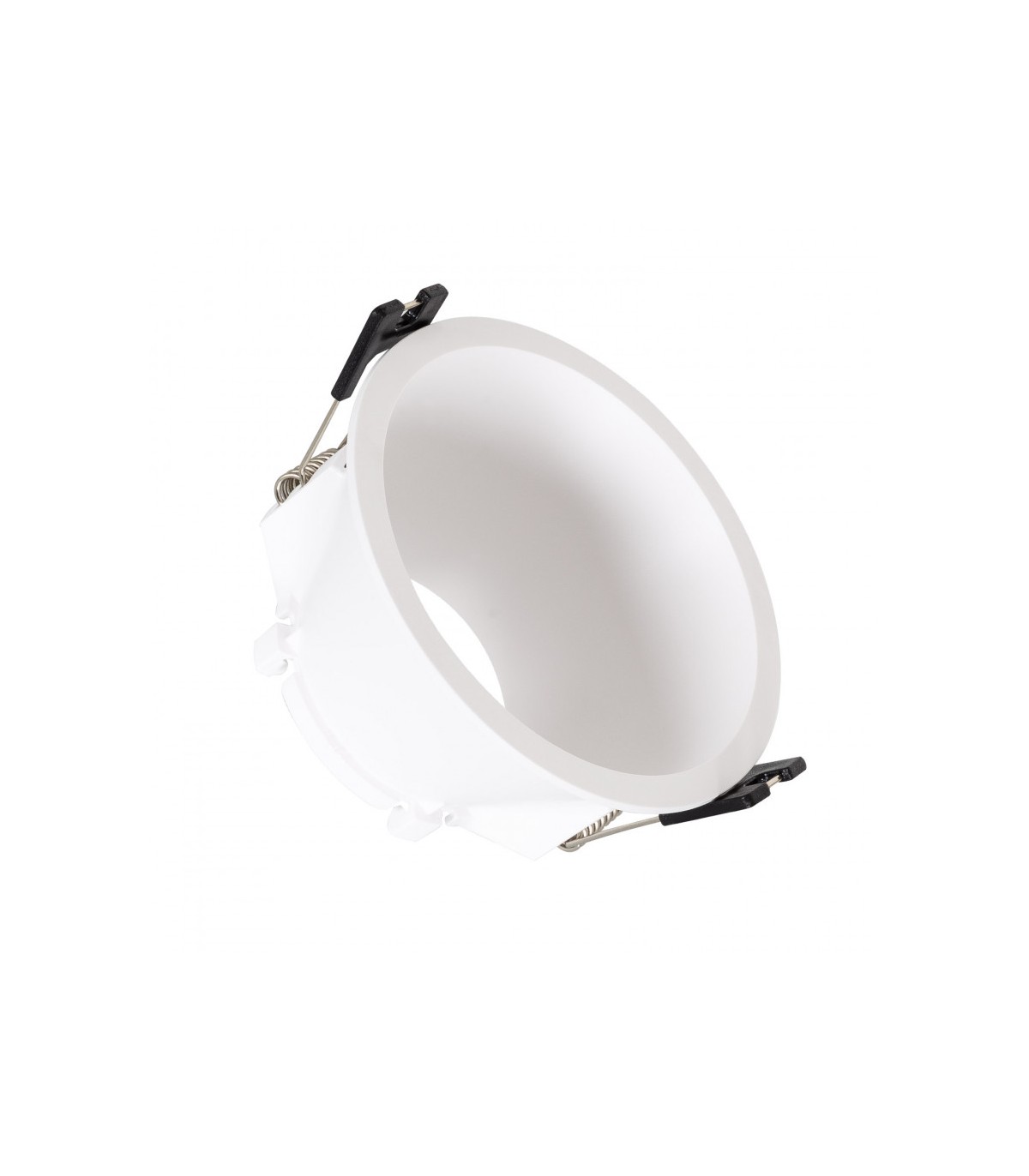 Aro Empotrable Fijo Recuado Redondo Cúpula Blanco