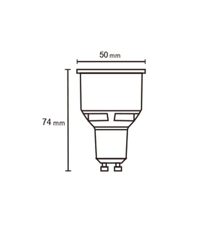 Dicroica GU10 Mantra 9W 800Lm 50º Regulable