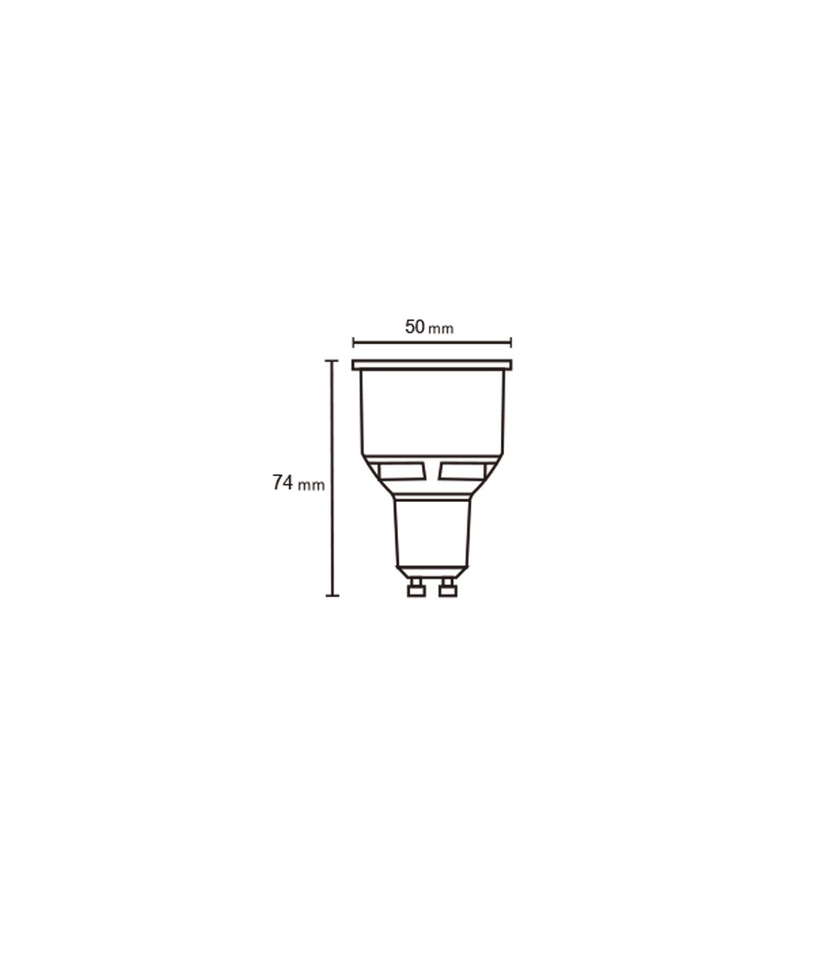 Dicroica GU10 Mantra 9W 800Lm 50º Regulable