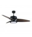 Ventilador de Techo CROSS DC Negro 30W 3250Lm 3 Aspas Rev. Gris/Roble CCT