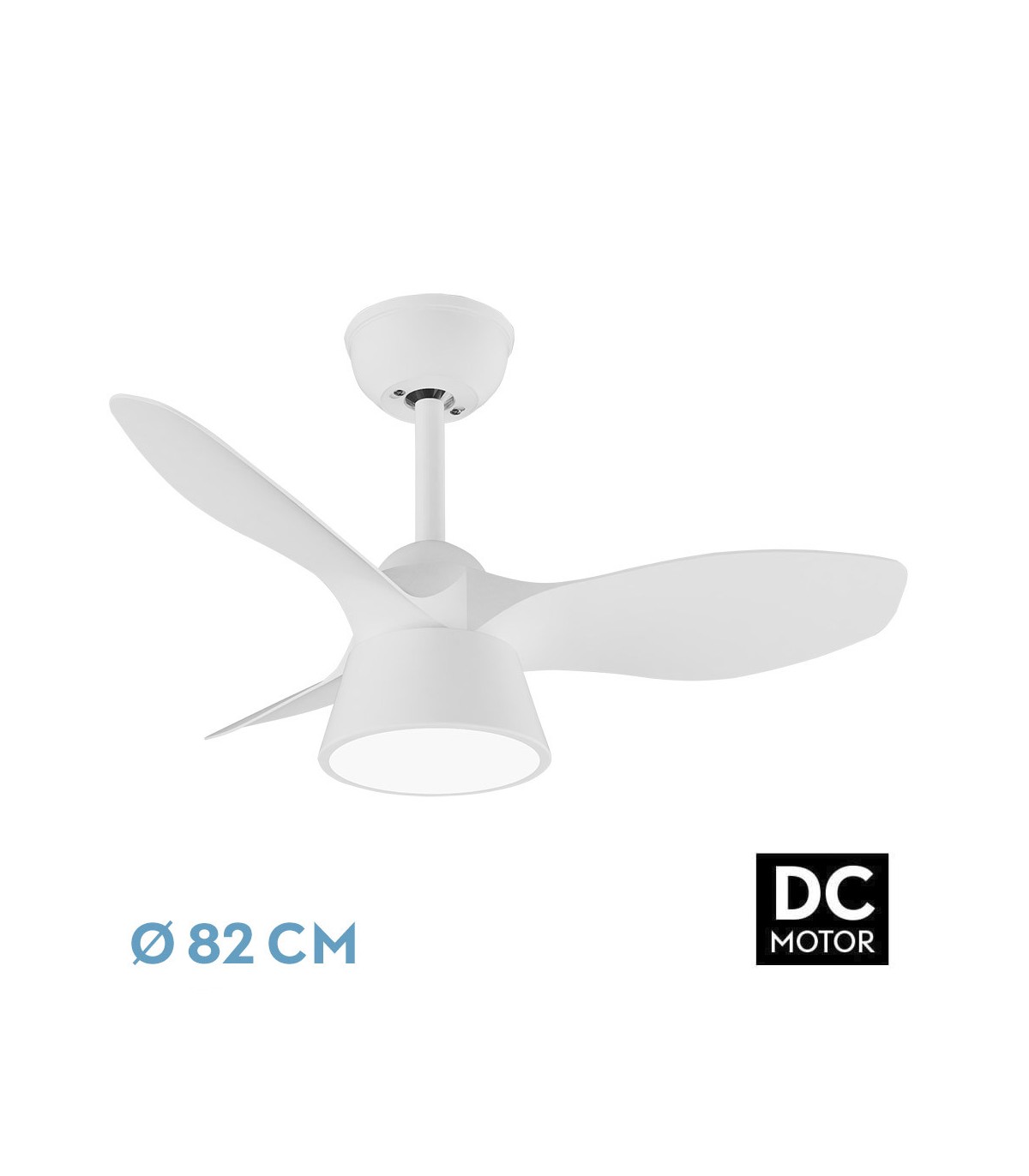 Ventilador Cubico Blanco DC 36W 2680Lm 3 Aspas CCT