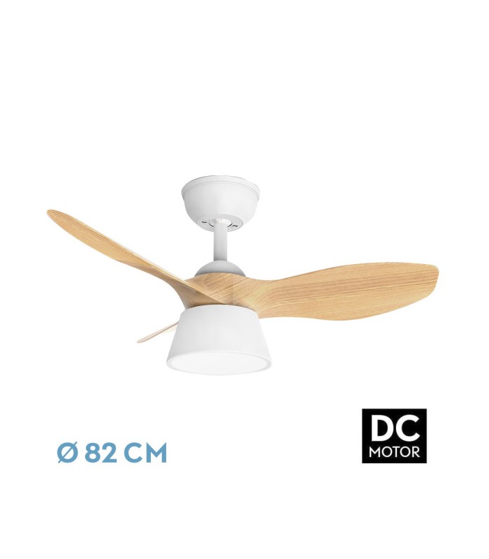 Ventilador Cubico Blanco DC 36W 2680Lm 3 Aspas Haya CCT