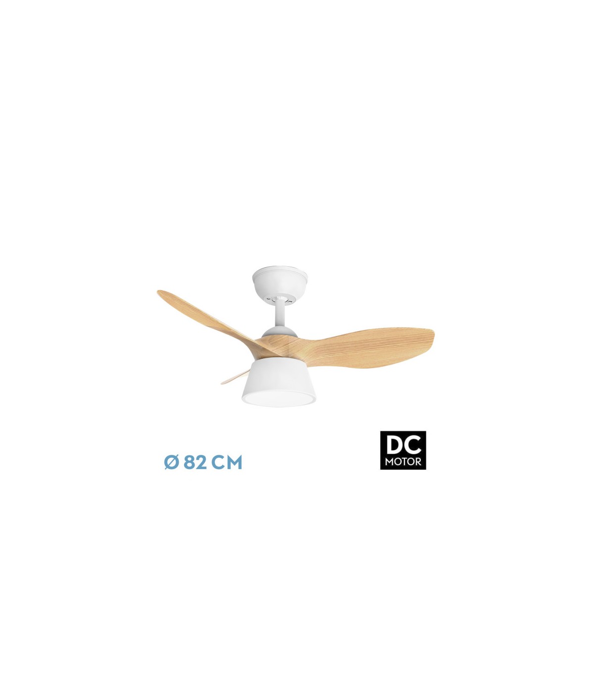 Ventilador Cubico Blanco DC 36W 2680Lm 3 Aspas Haya CCT