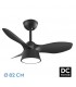 Ventilador Cubico Negro DC 36W 2680Lm 3 Aspas CCT