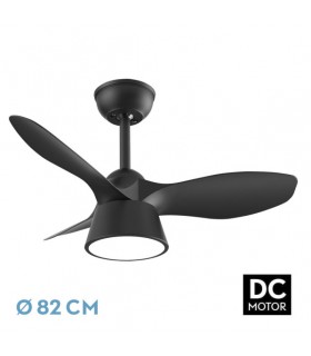Ventilador Cubico Negro DC 36W 2680Lm 3 Aspas CCT