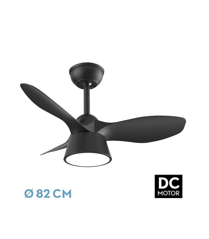 Ventilador Cubico Negro DC 36W 2680Lm 3 Aspas CCT