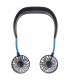Ventilador de cuello Bhari USB recargable Negro/Azul