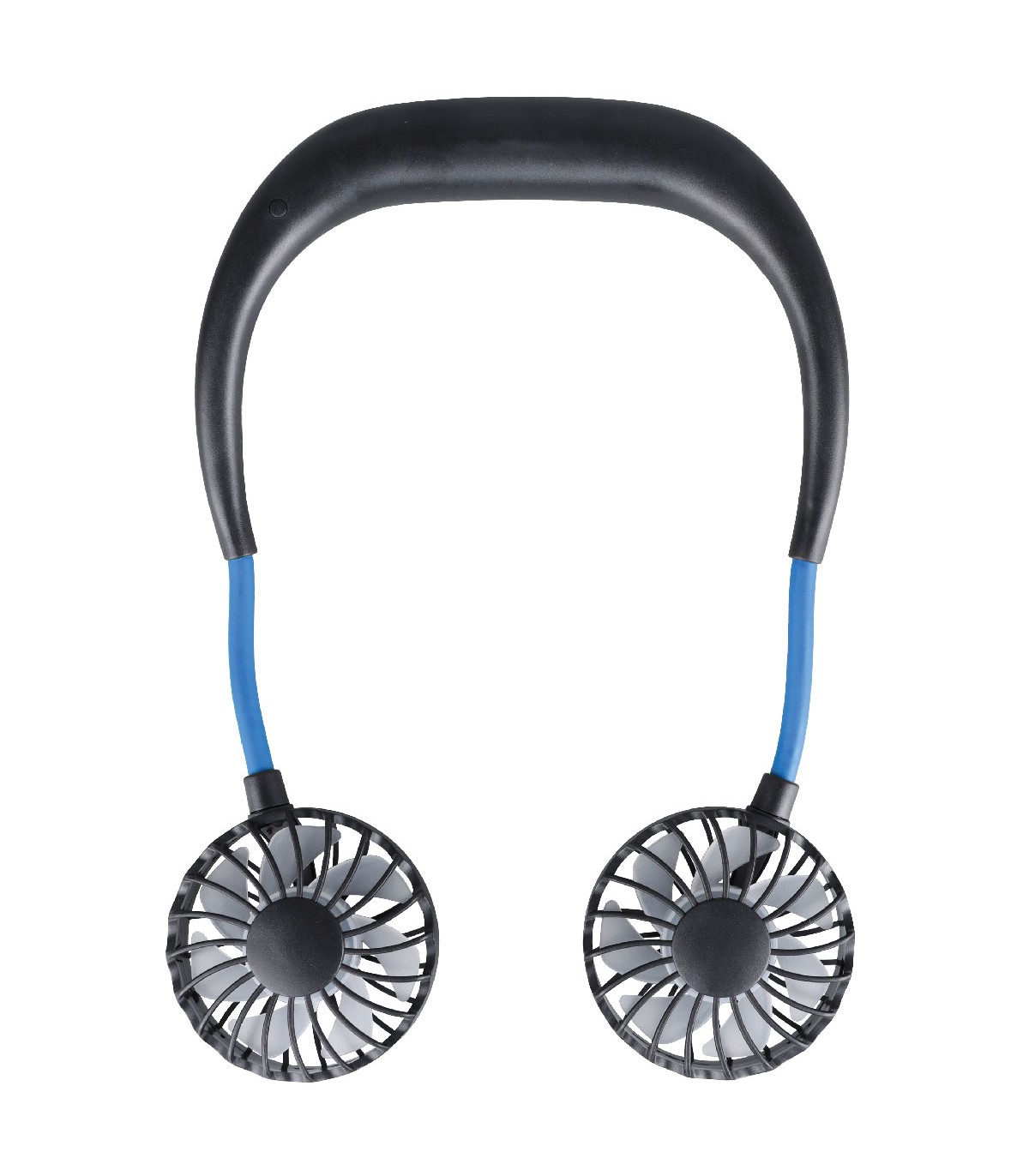 Ventilador de cuello Bhari USB recargable Negro/Azul