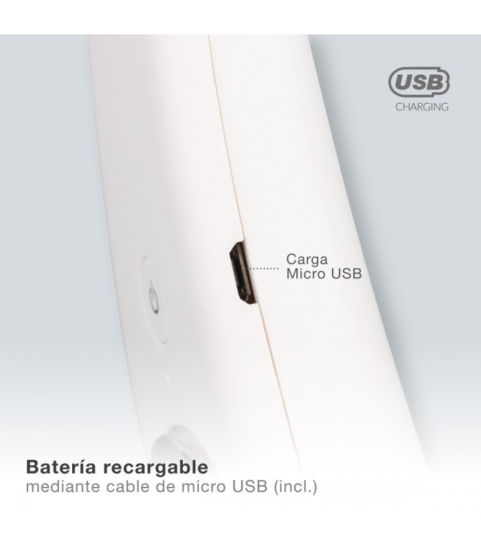Ventilador de cuello Salaro USB recargable Blanco