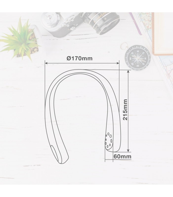 Ventilador de cuello Salaro USB recargable Blanco