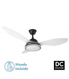 Ventilador Datoo Negro DC 48W 4080Lm 3 Aspas Blanco CCT