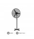 Ventilador de Pie Metálico Dalheri 200W 71cm Negro