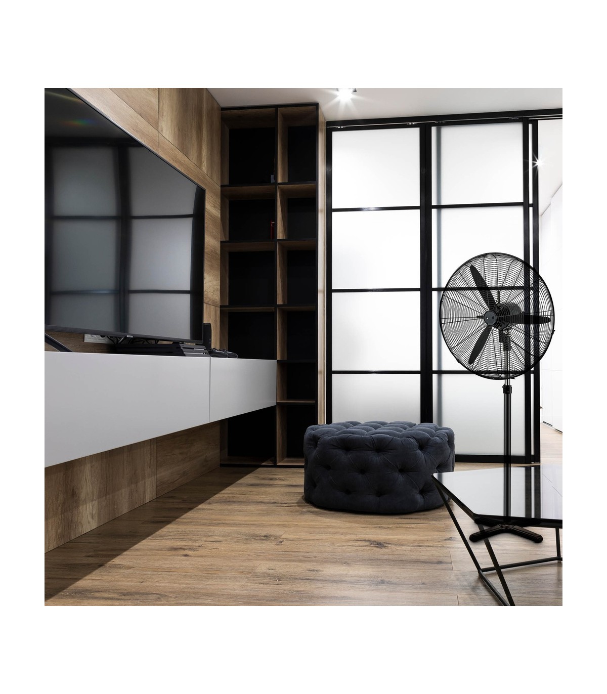 Ventilador de Pie Metálico Dalheri 200W 71cm Negro
