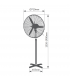 Ventilador de Pie Metálico Dalheri 200W 71cm Negro