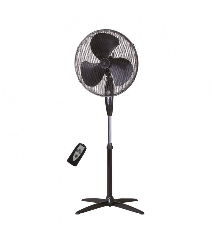Ventilador de Pie con Mando Khela 45W 43cm Negro
