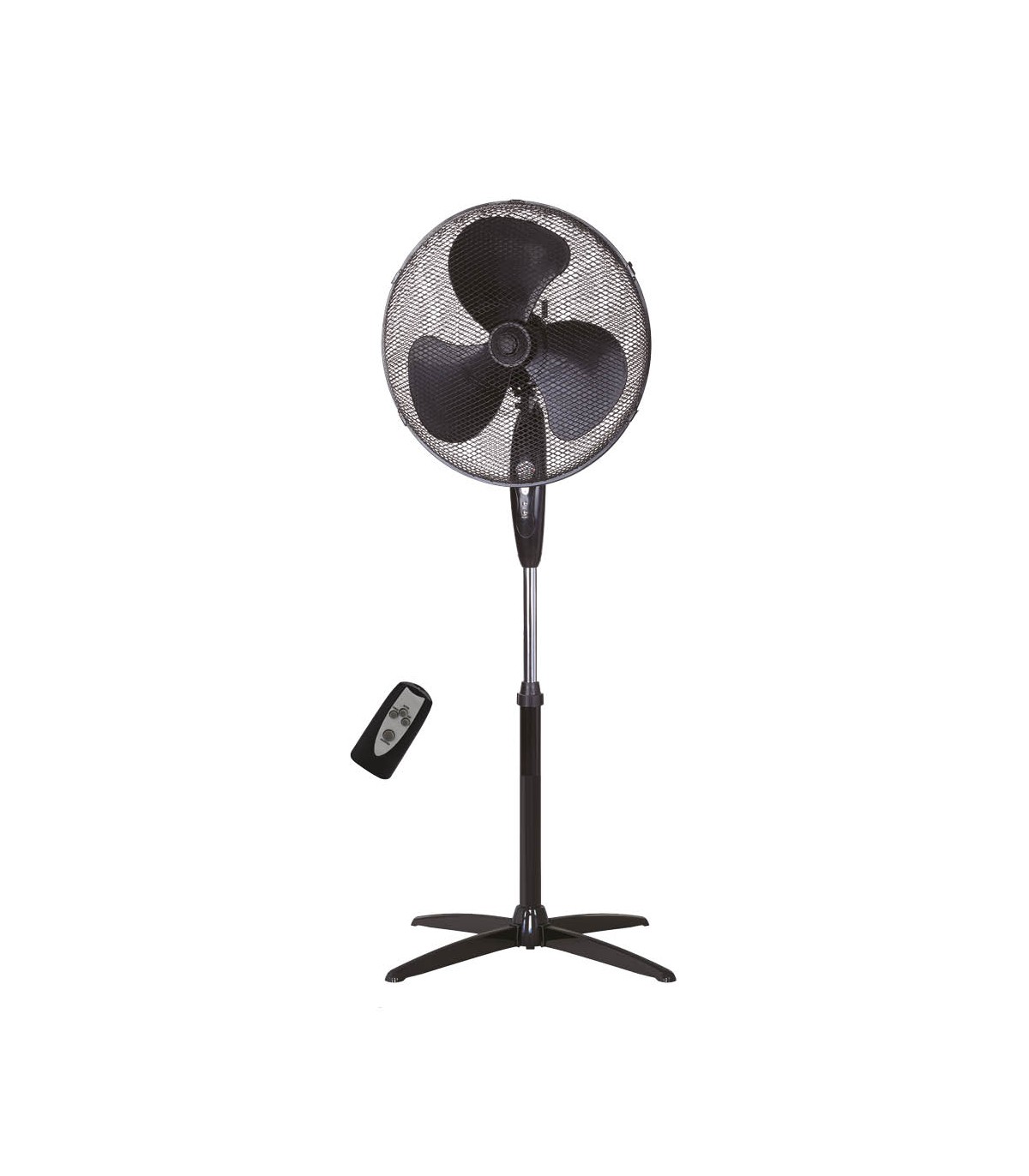 Ventilador de Pie con Mando Khela 45W 43cm Negro