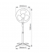 Ventilador de Pie con Mando Khela 45W 43cm Negro