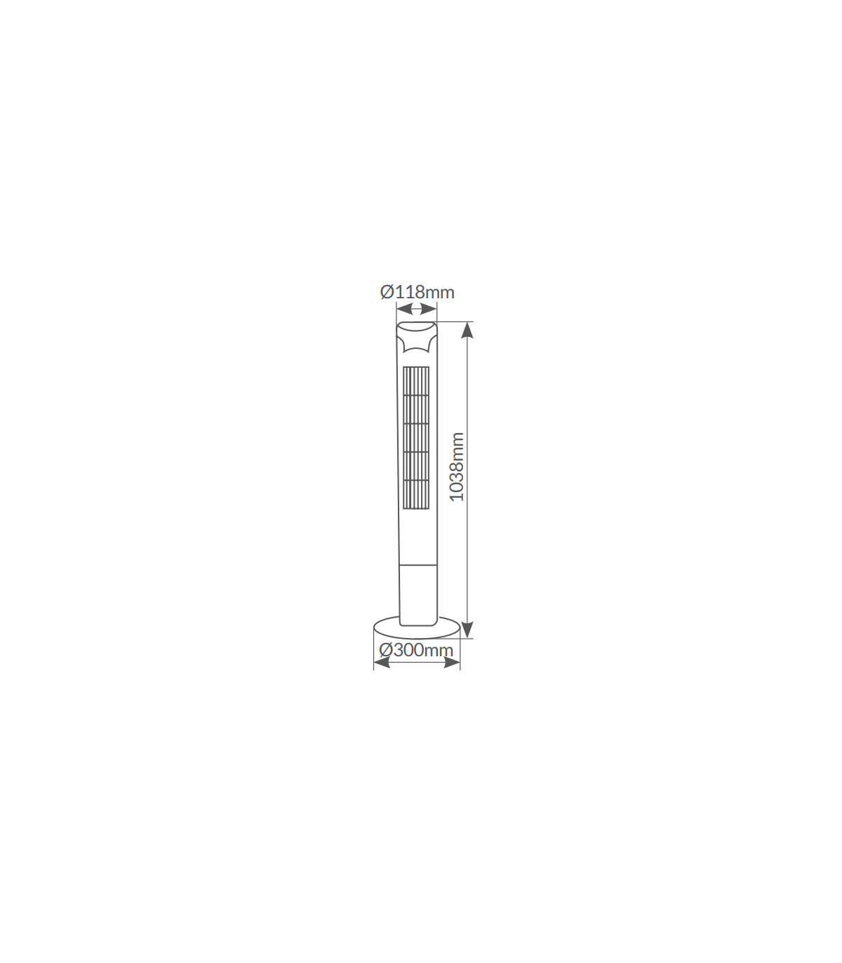 Ventilador de Torre con Mando Kodima 45W Blanco
