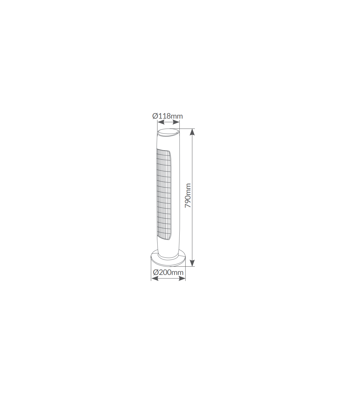 Ventilador de Torre con Mando Nandi 45W Negro
