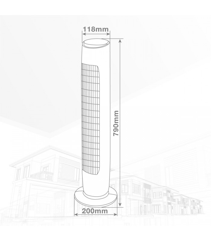 Ventilador de Torre Pagoli 45W Blanco