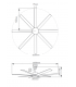 Ventilador De Techo Diongo Blanco DC Sin Luz 8 Aspas 165D
