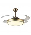Ventilador Dune DC 72W 6480Lm 4 Aspas Cuero CCT