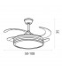 Ventilador Dune DC 72W 6480Lm 4 Aspas Cuero CCT
