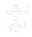 Ventilador Esparta XS DC 59W 6980Lm 3 Aspas Blanco CCT