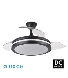 Ventilador Esparta DC 59W 6980Lm 3 Aspas Negro CCT