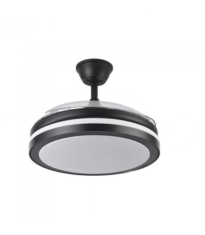 Ventilador Esparta DC 59W 6980Lm 3 Aspas Negro CCT