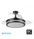 Ventilador Esparta XS DC 59W 6980Lm 3 Aspas Negro CCT