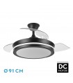 Ventilador Esparta XS DC 59W 6980Lm 3 Aspas Negro CCT