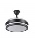 Ventilador Esparta XS DC 59W 6980Lm 3 Aspas Negro CCT