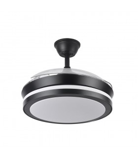 Ventilador Esparta XS DC 59W 6980Lm 3 Aspas Negro CCT